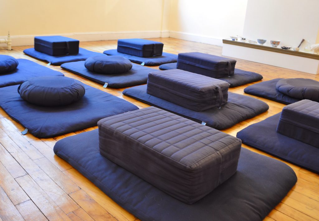 Meditation Cushions in Meditating Room for Relaxing and Peaceful